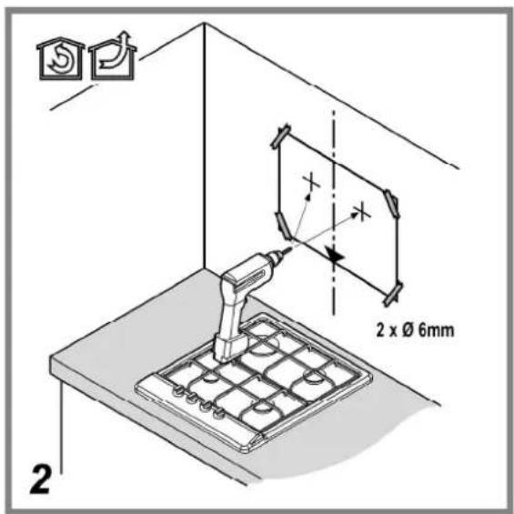 2 x Ø 6mm 2