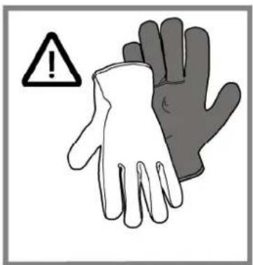 Warning symbol image showing a hand with an exclamation mark and another hand, indicating hazard or caution.