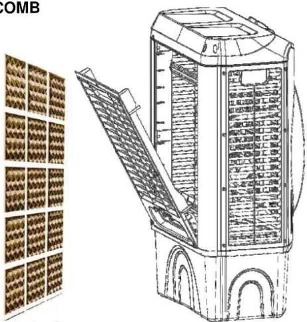 ElectriQ Arctic-Plus - MAINTAINING AND CHANGING THE HONEYCOMB FILTER PADS - 1