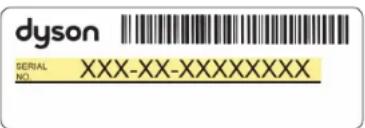 dyson SERIAL XXX-XX-XXXXXXXXX NO.