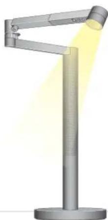 DYSON Lightcycle Morph desk - Positioning your light - 2