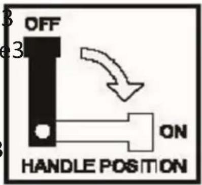 OFF 3 e3 ON HANDLE POSITION