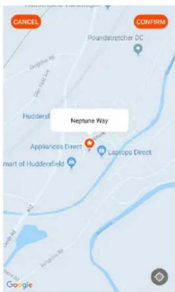 CANCEL CONFIRM Poundsstretcher DC Guptown Rd Gas Field Ave Huddersf Neptune Way Appliances Direct Smart of Huddersfield Laptops Direct Air Airgo to Google