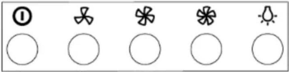 Diagram showing six symbols: one with a lightning bolt, three with a flower and star, four with a snowflake, and five without a circle.