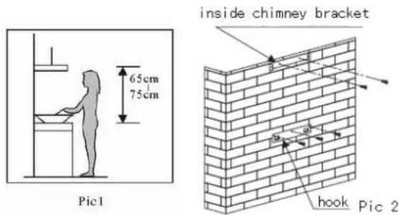 65cm 75cm inside chimney bracket hook Pic 2 Pic1