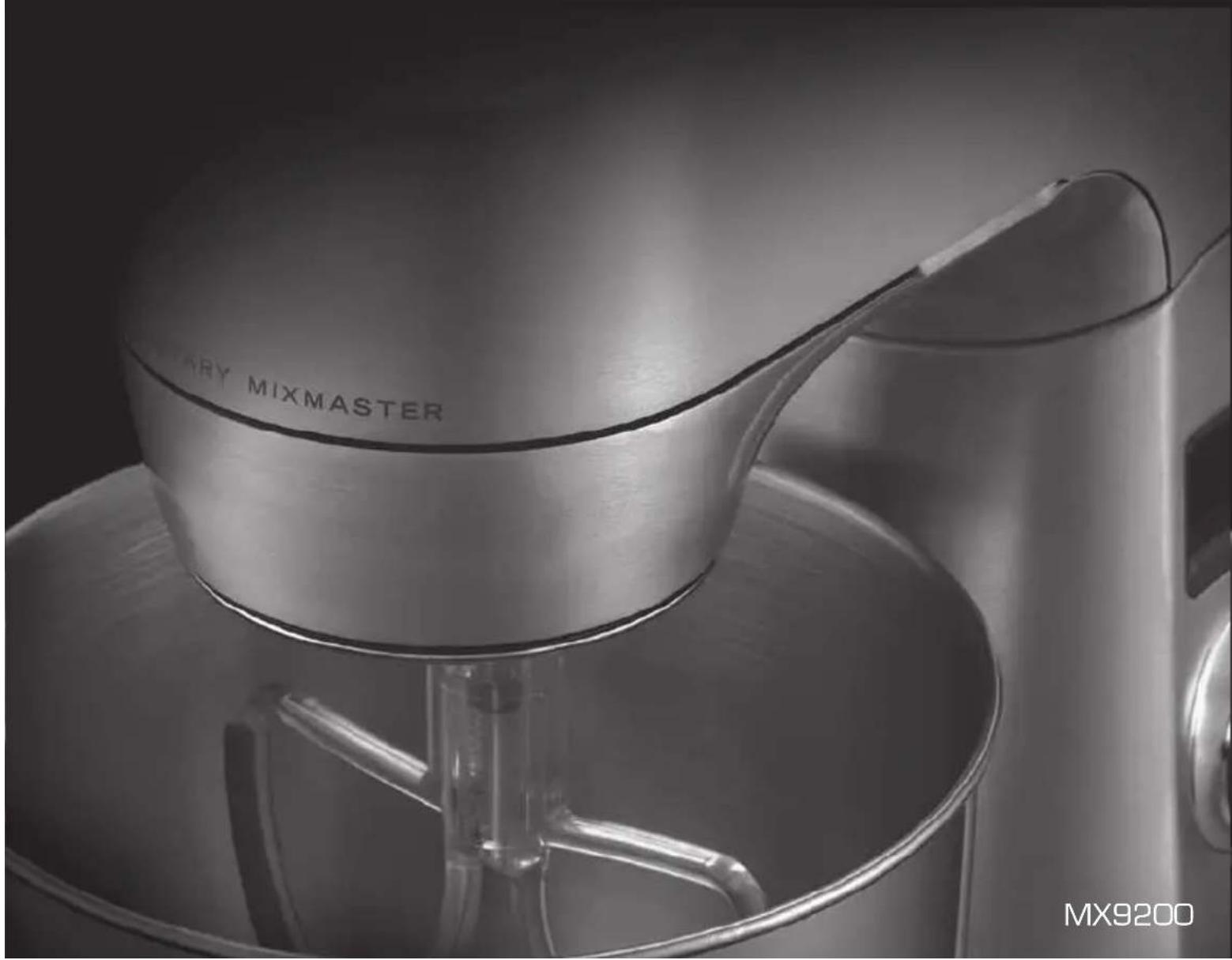 SUNBEAM Planetary Mixmaster MX9200 - Instruction &amp; Recipe Booklet - 1