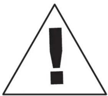 Warning sign with exclamation mark inside triangle, commonly used for safety alerts