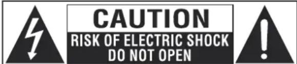 CAUTION RISK OF ELECTRIC SHOCK DO NOT OPEN