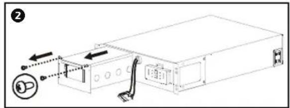 Diagram of an electronic device with labeled components and directional arrows indicating assembly or connection.