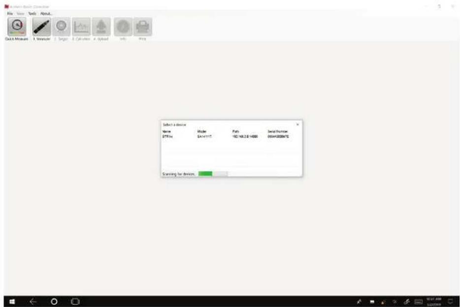 Select a device Name Mode Path Serial Number SPB No 149177 +148.26-14000 0004+0000+75 Scanning for devices