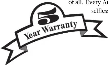 of all. Every At selfless 5 Year Warranty