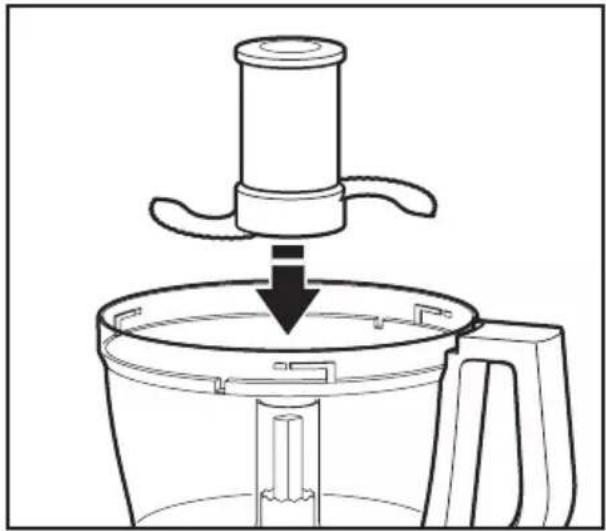 KITCHENAID 5KFP1335BOB - Installing the Multipurpose Blade or Dough Blade - 1