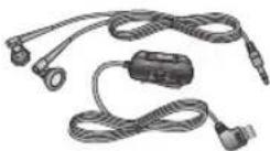 LG KE600 - Hands free ear- microphone and music player controller combo - 1