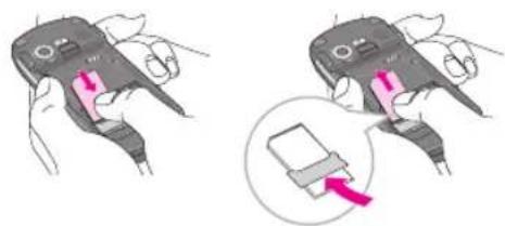 LG KE600 - Install the SIM card. - 1