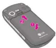 LG KE600 - ใส่แบตเตอรี่ - 1