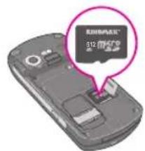 LG KE600 - Inserting the memory card - 3