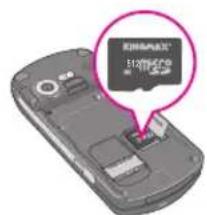 LG KE600 - การใส่การ์ดหน่วยความจำ - 3
