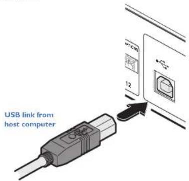 USB link from host computer