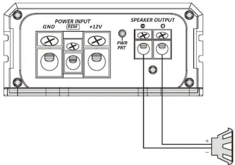 POWER INPUT GND REM +12V SPEAKER OUTPUT PWR PRT