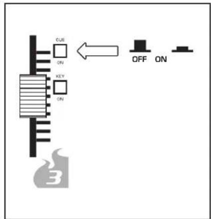 CUE ON KEY ON OFF ON
