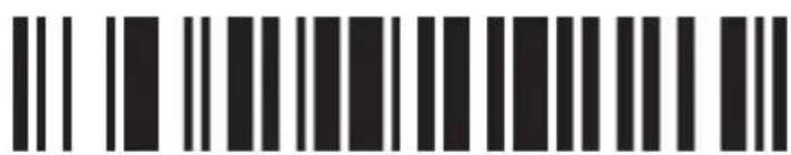 Black and white barcode image with vertical lines and dots, no readable text or symbols