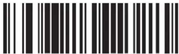 Black and white barcode image with vertical lines above and below the bars