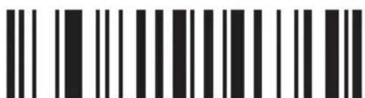 Black and white barcode image with vertical lines and a central dot