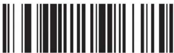 Black and white barcode image with vertical lines and a central dot