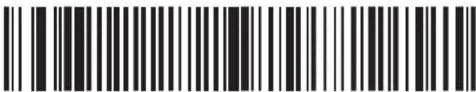 Black and white barcode image with vertical lines and a central bar