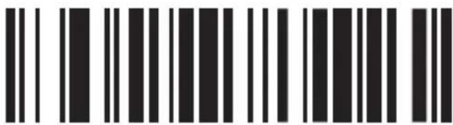 Black and white barcode image with vertical lines above and below the bars