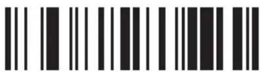 Barcode image containing machine-readable data, with vertical black bars for digits 0 to 10