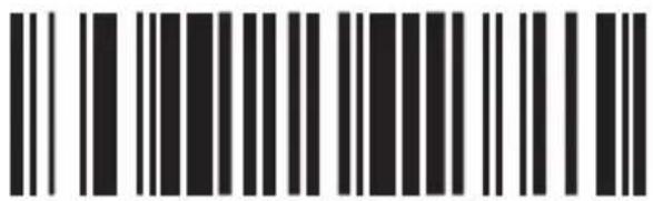 Barcode image with black and white vertical bars, no visible text or symbols beyond the pattern