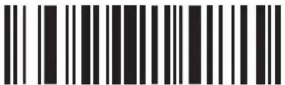 Black and white barcode image with vertical lines above and below the bars