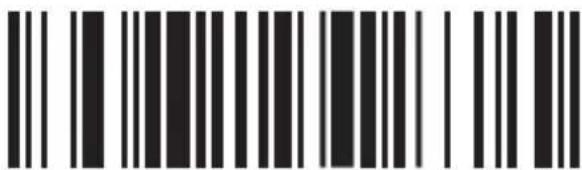 Black and white barcode image with vertical lines and dots, no readable text or symbols