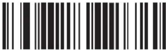 Black and white barcode image with vertical lines and dots, no readable text or symbols