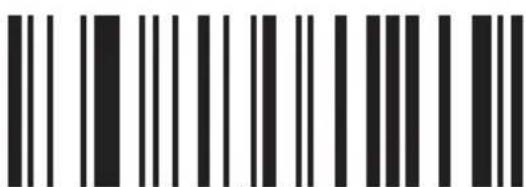 Black and white barcode image with vertical lines and dots, no readable text or symbols
