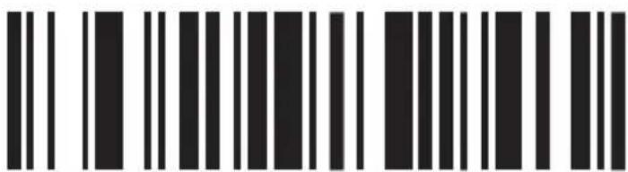Black and white barcode image with vertical lines on both sides