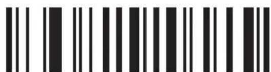 Barcode image with vertical black and white bars, no visible text or symbols