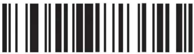 Black and white barcode image with vertical lines on both sides