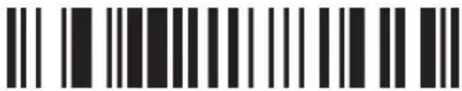 Barcode image containing machine-readable data, with vertical black bars for each bar and a series of dots for continuation.