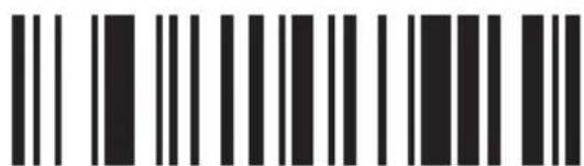 Barcode image containing machine-readable data, with vertical black bars on both sides and a series of dots above the bars.