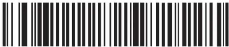 Black and white barcode image with vertical lines and a central dot