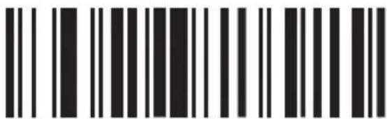 Black and white barcode image with vertical lines on both sides