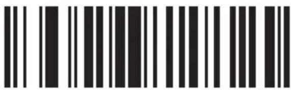 Black and white barcode image with vertical lines and dots, no readable text or symbols
