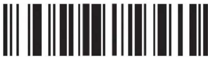 Black and white barcode image with vertical lines on both sides