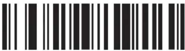 Black and white barcode image with vertical lines and dots, no readable text or symbols