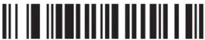 Black and white barcode image with vertical lines above and below the bars