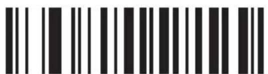 Barcode image containing machine-readable data, with vertical black bars for each digit and a series of dots for digits 1 through 9.