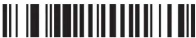 Black and white barcode image with vertical lines and dots, no readable text or symbols