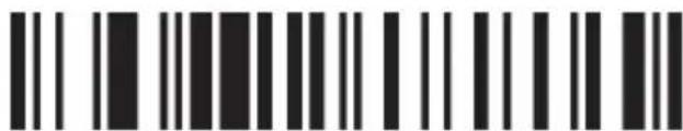Barcode image with black and white vertical bars, no visible text or symbols beyond the pattern